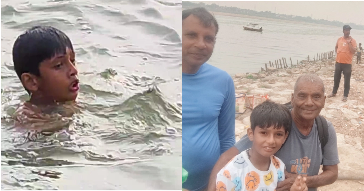 9-वर्षीय बालक ने 14 मिनट में यमुना नदी पार की