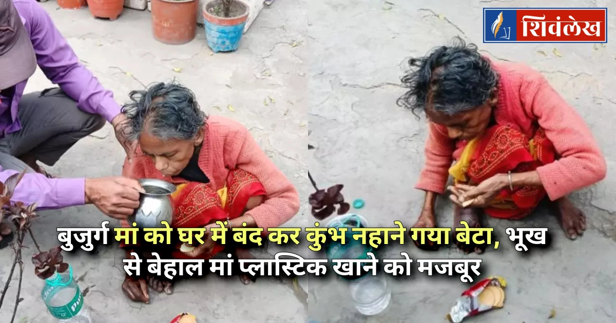 बुजुर्ग मां को घर में बंद कर कुंभ नहाने गया बेटा